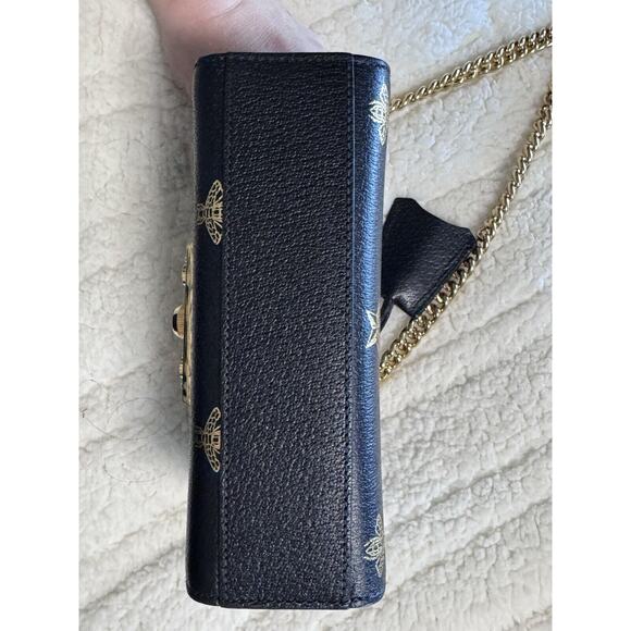 GUCCI 432182 Crossbody bag Pochette PADLOCK BEE Chain Shoulder Bag Authentic - Picture 5 of 16